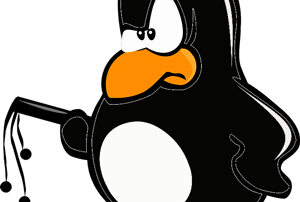 immagine pinguino con frusta